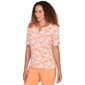 Womens Hearts of Palm All Sun and Games Abstract Floral Blouse - image 3