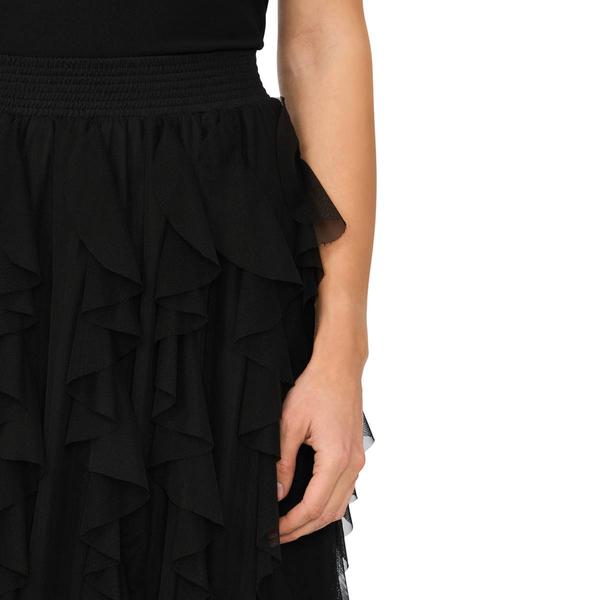 Womens MSK Solid Corkscrew Ruffle Midi Skirt