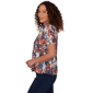 Womens Emaline Summer In The City Puff Sleeve Pleated Blouse - image 4