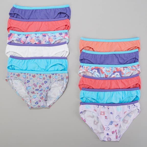 Girls Hanes&#40;R&#41; 12pk. Tagless&#40;R&#41; Fashion Cotton Bikini Underwear - image 