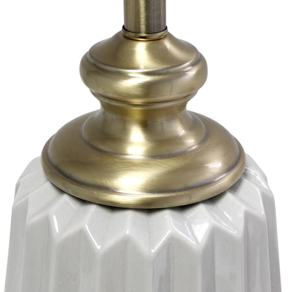 Lalia Home Classix 25in. Fluted Ceramic & Metal Table Lamp