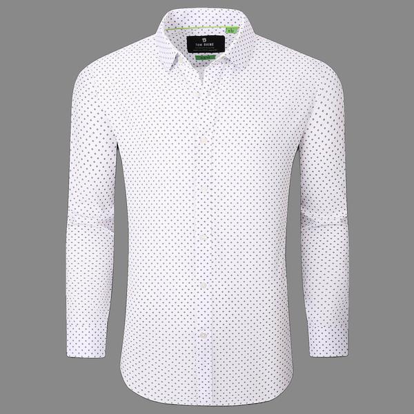 Mens Tom Baine Slim Fit Performance Dress Shirt - White/Black