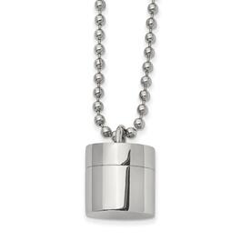 Mens Gentlemen's Classics&#40;tm&#41; Stainless Steel Capsule Necklace