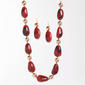 Ashley Cooper(tm) CCB Red Teardrop Bead Necklace & Earring Set - image 1
