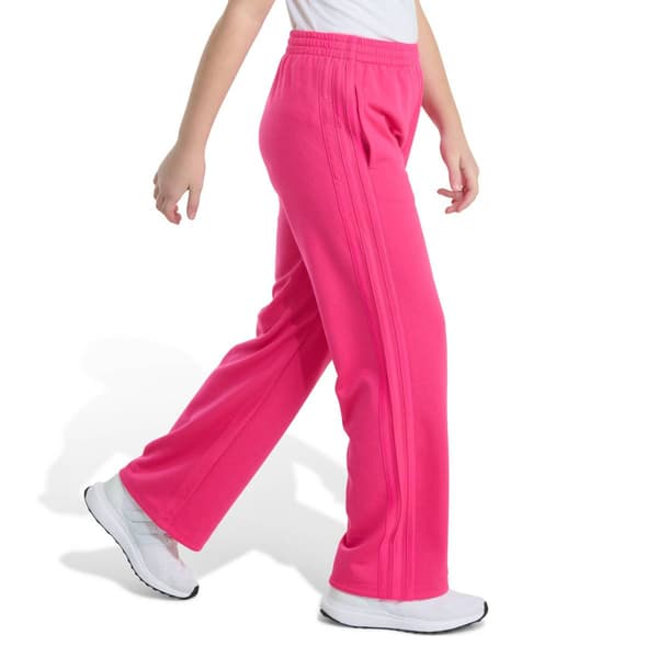 Girls &#40;7-16&#41; adidas&#174; 3 Stripe Wide Leg Double Knit Sweatpants