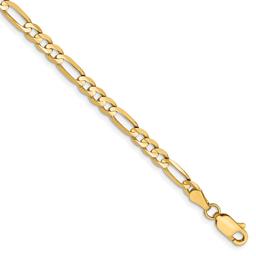 Gold Classics™ 4mm. 14k Concave Open Figaro Chain Necklace