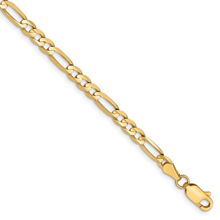 Gold Classics™ 4mm. 14k Concave Open Figaro Chain Necklace