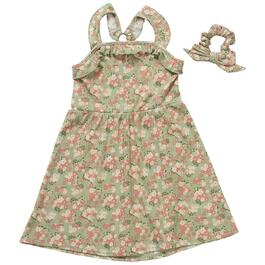 Girls &#40;4-6x&#41; Sweet Butterfly Floral Crinkle Knit Dress