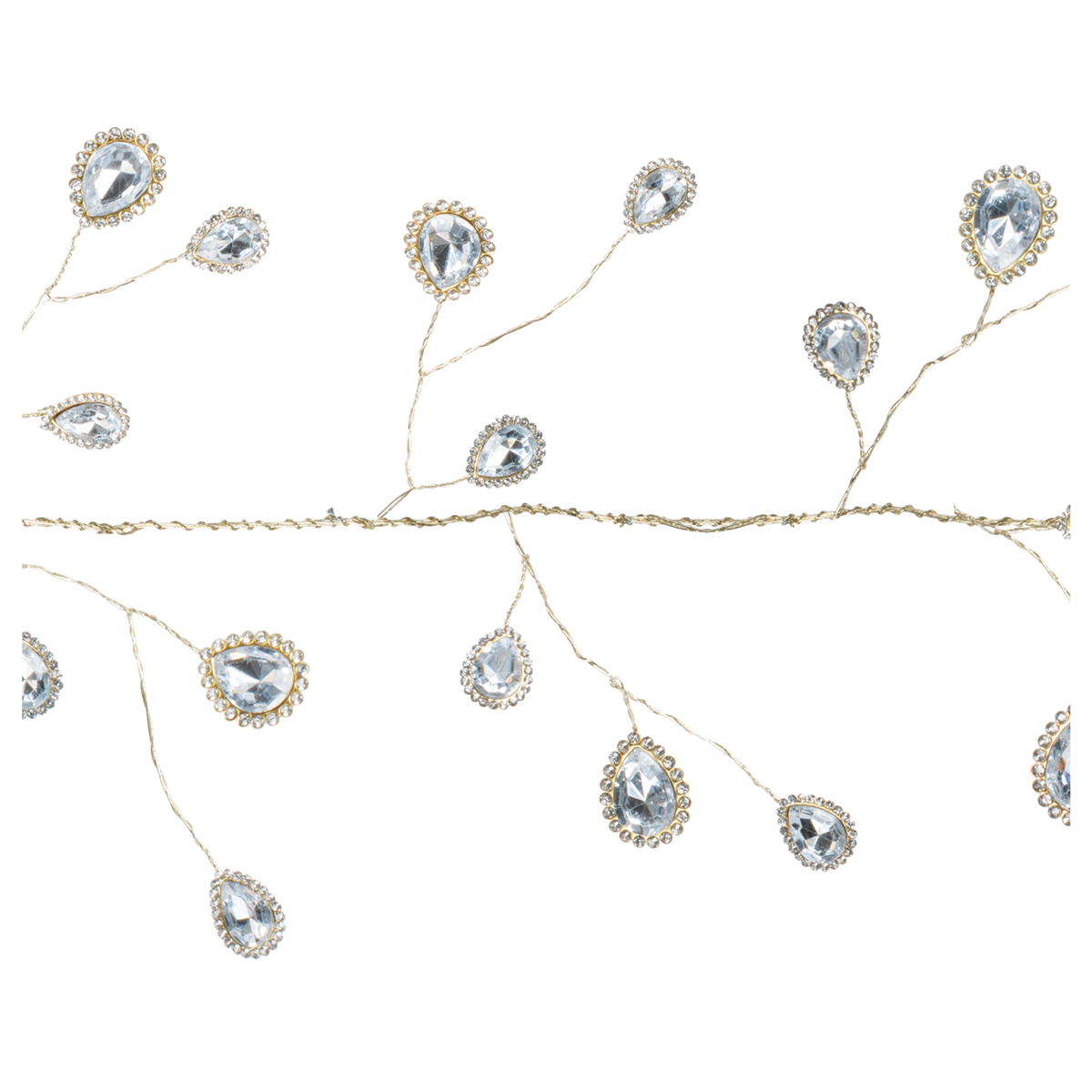 Melrose Crystal Teardrop Jewel Garland - Set of 2