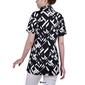 Plus Size NY Collection Short Sleeve Mask Inset Pullover Tunic - image 2