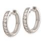 Pure Fire 14kt. White Gold 1/2ctw. Diamond Polished Hoop Earrings - image 2