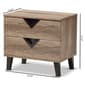 Baxton Studio Swanson 2 Drawer Nightstand - image 7