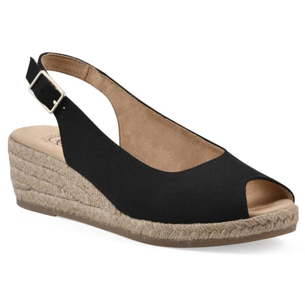 Womens White Mountain Maize Slingback Wedge Sandals