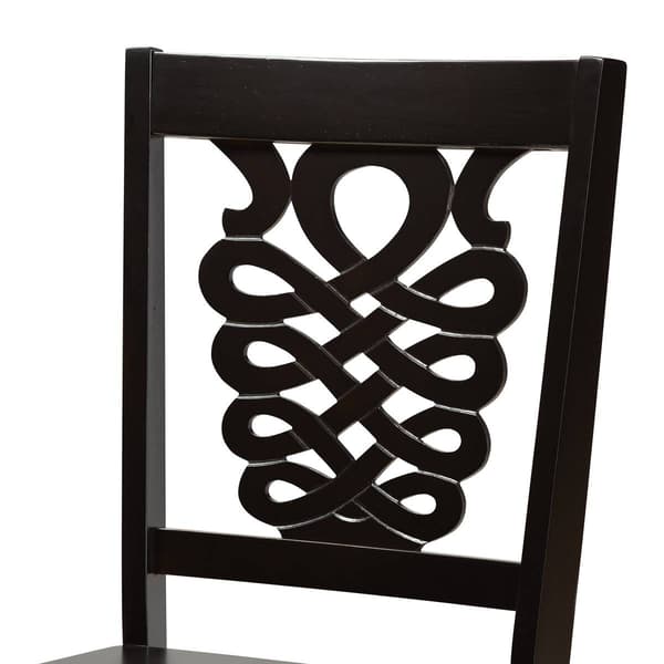 Baxton Studio Salida Dark Brown Finished Wood 5pc. Dining Set