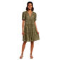 Womens Harper 241 Short Sleeve Tier Stripe Fit & Flare Dress - image 1