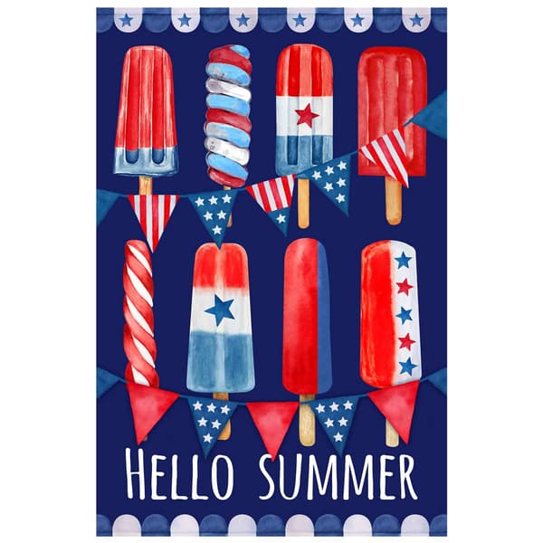 Northlight Seasonal Hello Summer Popsicle Garden Flag