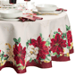 Threadmade Poinsettia Garlands Engineered Tablecloth - image 4