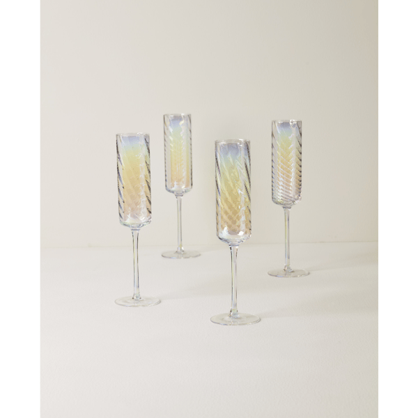 Lenox® Tuscany Classics Iridescent Flute Glasses - Set of 4