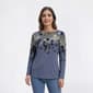 Womens Hasting & Smith 3/4 Sleeve Floral Bodice Yoke Tee - image 2