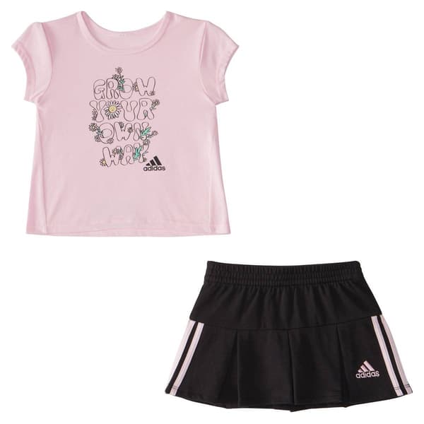 Baby Girl &#40;12-24M&#41; adidas&#40;R&#41; 2pc. Grow Strong Skort Set - image 