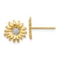 Gold Classics(tm) 14k & Rhodium Mini Daisy Stud Earrings - image 1