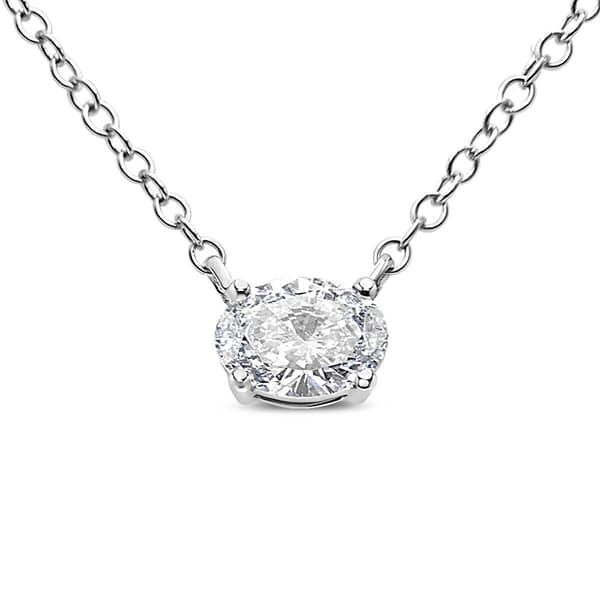 Haus of Brilliance 1/2ctw. Lab Grown Diamond East West Pendant - image 