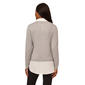 Womens Adrianna Papell Long Sleeve V-Neck 2Fer Solid Sweater - image 2