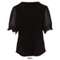 Womens Adrianna Papell 3/4 Clip Dot Woven V-Neck Blouse - image 3