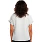Womens Como Blu Extend Sleeve Linen Split Neck Henley Blouse - image 2