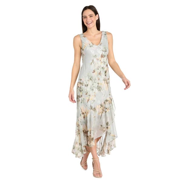 Womens R&M Richards V-Neck Floral Bolero Jacket Dress