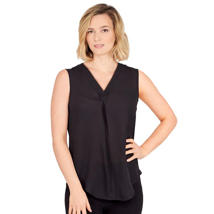 Womens Emaline Essentials  V-Neck Georgette Blouse