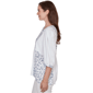Petite Ruby Rd. French Riviera 3/4 Sleeve Mixed Floral Blouse - image 4