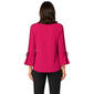 Womens Zac & Rachel 3/4 Lace Sleeve Solid Blouse - image 2