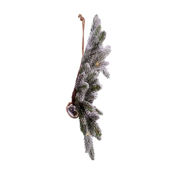 Kurt S. Adler 18in. Battery-Operated LED Flocked Pine Wreath