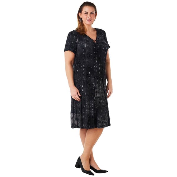 Plus Size Sami & Jo Short Sleeve O Ring Dress