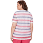 Plus Size Alfred Dunner The Royal Treatment Fringe Stripe Blouse - image 2