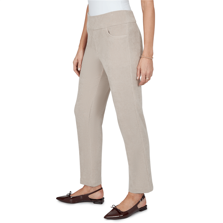 Womens Alfred Dunner Sunset Ridge Pull On Corduroy Pants - Short