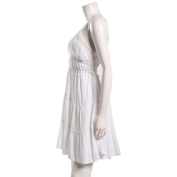 Juniors Angie Lace Trim Keyhole Skater Dress