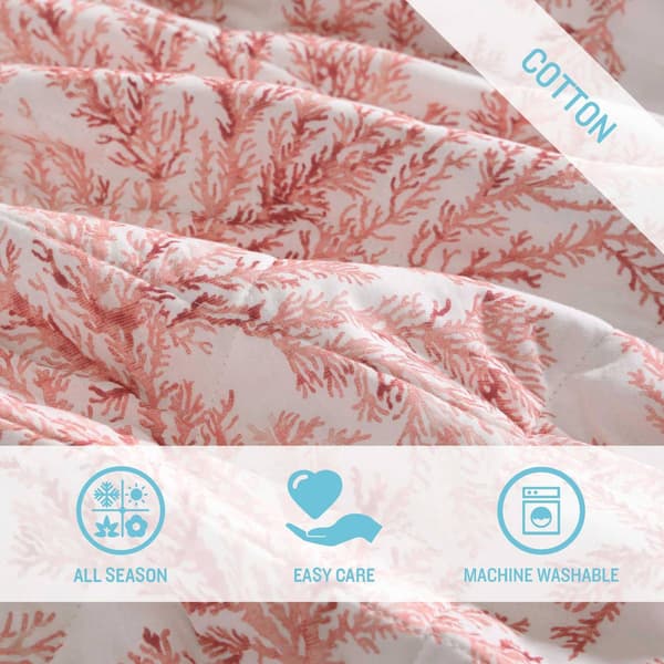 Tommy Bahama Coral Garden Cotton Quilt Set