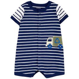 Baby Boy &#40;NB-24M&#41; Carters&#40;R&#41; Recycle Truck Stripe Snap Up Romper