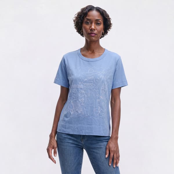 Womens Bare Your Soul By Sweet Soul Coastal Beach Icon Tee - image 