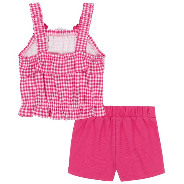 Girls &#40;4-6x&#41; Kids Headquarters&#174; 2pc. Check Tank & Knit Shorts Set