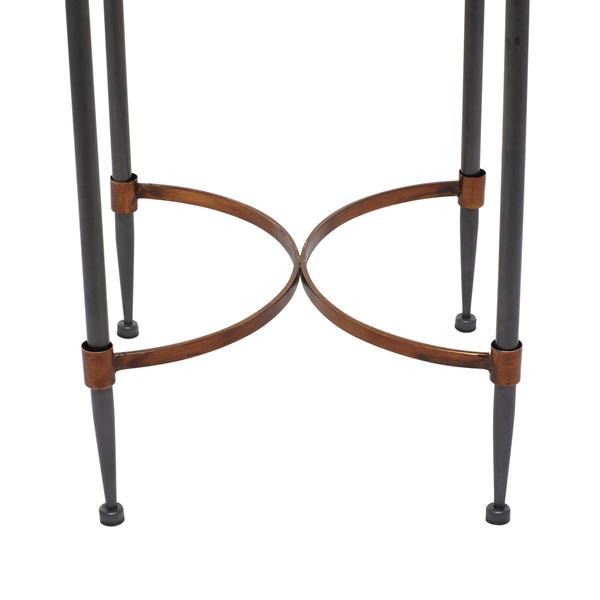 9th & Pike® Black Metal Traditional Accent Table