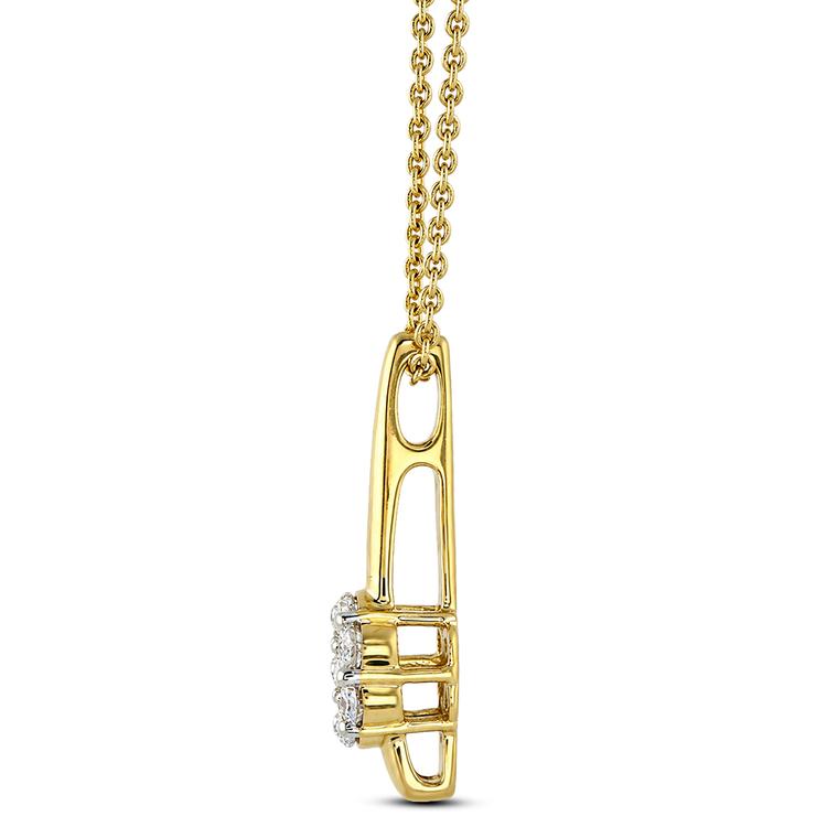 Nova Star® Flower Cluster 1/4ctw. Lab Grown Diamond Pendant
