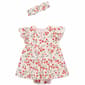 Baby Girl (3-12M) Little Me Strawberry Print Dress W/ Headband - image 2