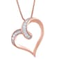 Nova Star(R) Rose Gold Lab Grown Diamond Heart Pendant - image 1
