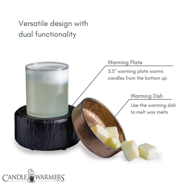 Candle Warmers Etc. Primitive Black 2-in-1 Wax Warmer