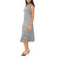 Womens MSK Sleeveless Mock Neck Belted Plaid Midi Dress - image 3