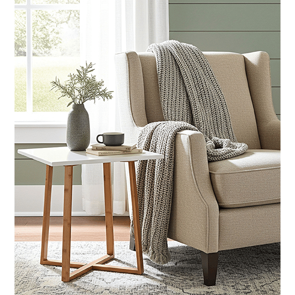 Fairway Avenue Home™ Bamboo Frame Square End Table