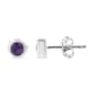 Haus of Brilliance Sterling Silver & Amethyst Stud Earrings - image 3